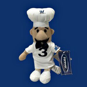 Milwaukee Brewers MLB Baseball Racing Sausage Plush Doll #3 Italian Mascot 10"